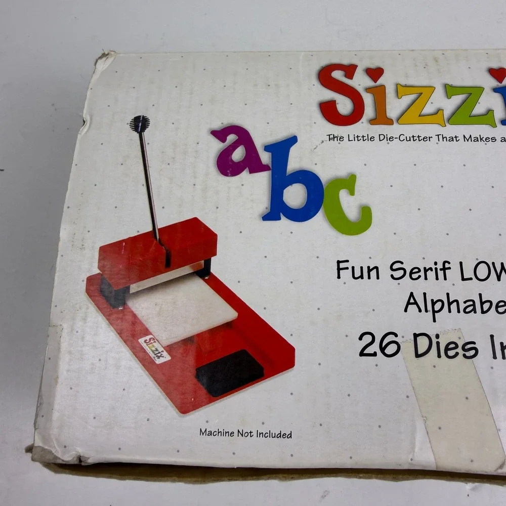 Sizzix Fun Serif Lowercase Alphabet Set 26 Steel Rule Dies Scrapbooking Crafting